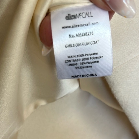 ALICE MCCALL WOMENS GIRLS ON FILM COAT CREAM - Picture 8 of 9